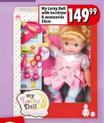 My Lucky Doll With Hairdryer & Accessories-35cm