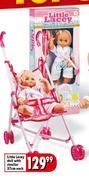 Little Lacey Doll With Stroller-37cm Each