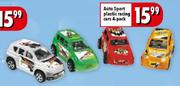 Auto Sport Plastic Racing Cars-4-Pack