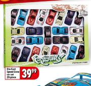Die-Cast Speed Zone Car Set-25-Piece