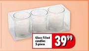 Glass Filled Candles-3-Piece