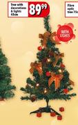 Tree With Decorations & Lights-45cm