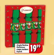 Jingle Festive Christmas Crepe Crackers-6-Pack