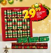 Foil Christmas 27cm Crackers-6-Pack