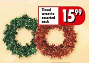 Tinsel Wreaths Assorted Each