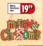 Merry Christmas Sign