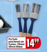 Pro Tools Paint Brush Set-3-Piece-25mm/38mm/50mm
