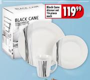 Black Cane Dinner Set-16-Piece Each