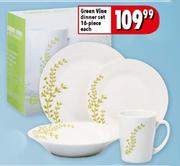 Green Vine Dinner Set-16-Piece Each