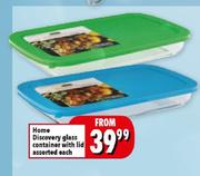 Home Discovery Glass Container with Lid Assorted-Each