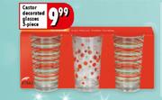 Castor Decorated Glasses-3-Piece