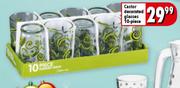 Castor Decorated Glasses-10-Piece