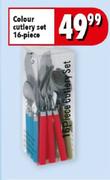 Colour Cutlery Set-16-Piece