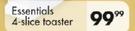 Essentials 4 Slice Toaster