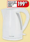 Platinum 360 Degree Cordless Kettle 1.7L 2000W