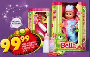 Bella Soft Body Doll With Rattle & Bottle 33Cm-Each