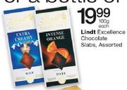 Lindt Excellence Chocolate Slabs Assorted-100g Each