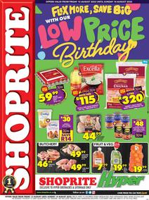 Shoprite Greenacres & Uitenhage : Flex More, Save Big With Our Low Price Birthday (12 August - 14 August 2022)