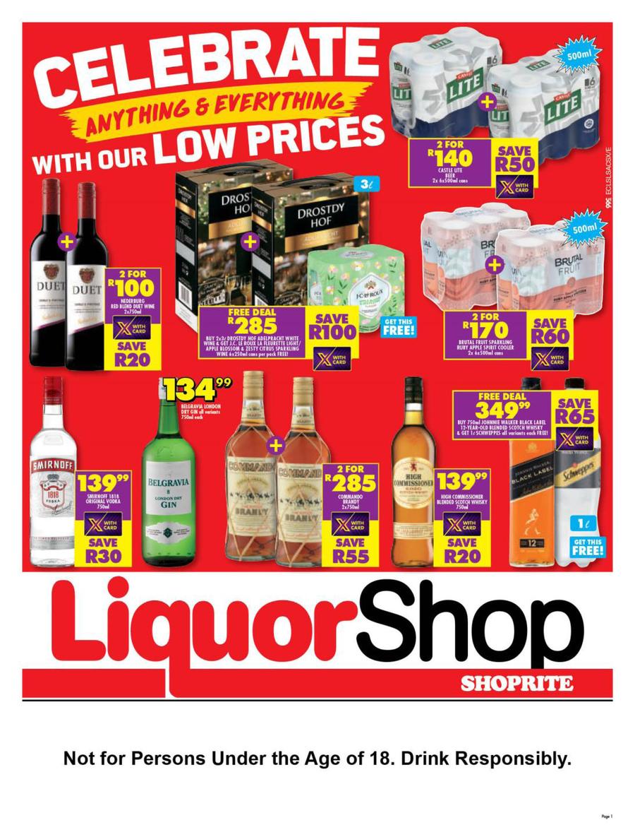 Shoprite Liquor Eastern Cape : Celebrate Anything & Everything (23 ...