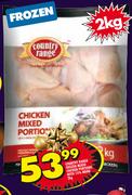 Country Range Frozen Mixed Chicken Portions With 15% Brine-2kg