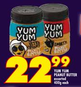 Yum Yum Peanut Butter-400g Each
