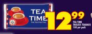 Tea Time Tagless Teabags 100-Per Pack