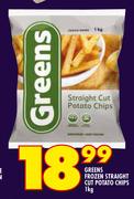 Greens Frozen Straight Cut Potato Chips-1kg