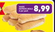 White Hotdog Rolls 6-Per Pack