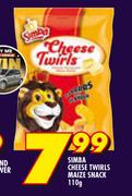 Simba Cheese Twirls Maize Snack-110g