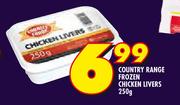 Country Range Frozen Chicken Livers-250g