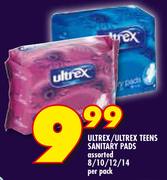 Ultrex/Ultrex Teens Sanitary Pads 8/10/12/14-Per Pack