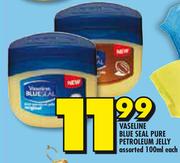 Vaseline Blue Seal Pure Petroleum Jelly-100ml Each