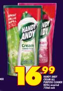 Handy Andy Cream All Purpose Cleaner Refill-750ml Each