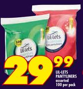 Lil-Lets Pantyliners 100-Per Pack