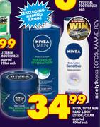 Nivea/Nivea Men Hand & Body Lotion/Cream-400ml Each