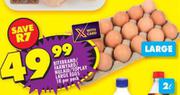 Ritebrand/Farmyard Nulaid/Toplay Large Eggs-18 Per Pack