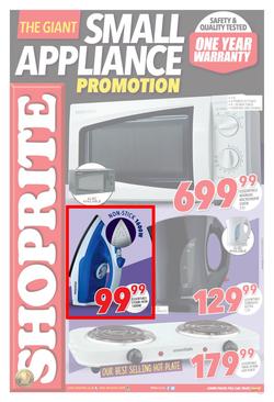 Shoprite Eastern Cape : Small Appliance Promotion (20 May - 02 Jun 2019), page 1