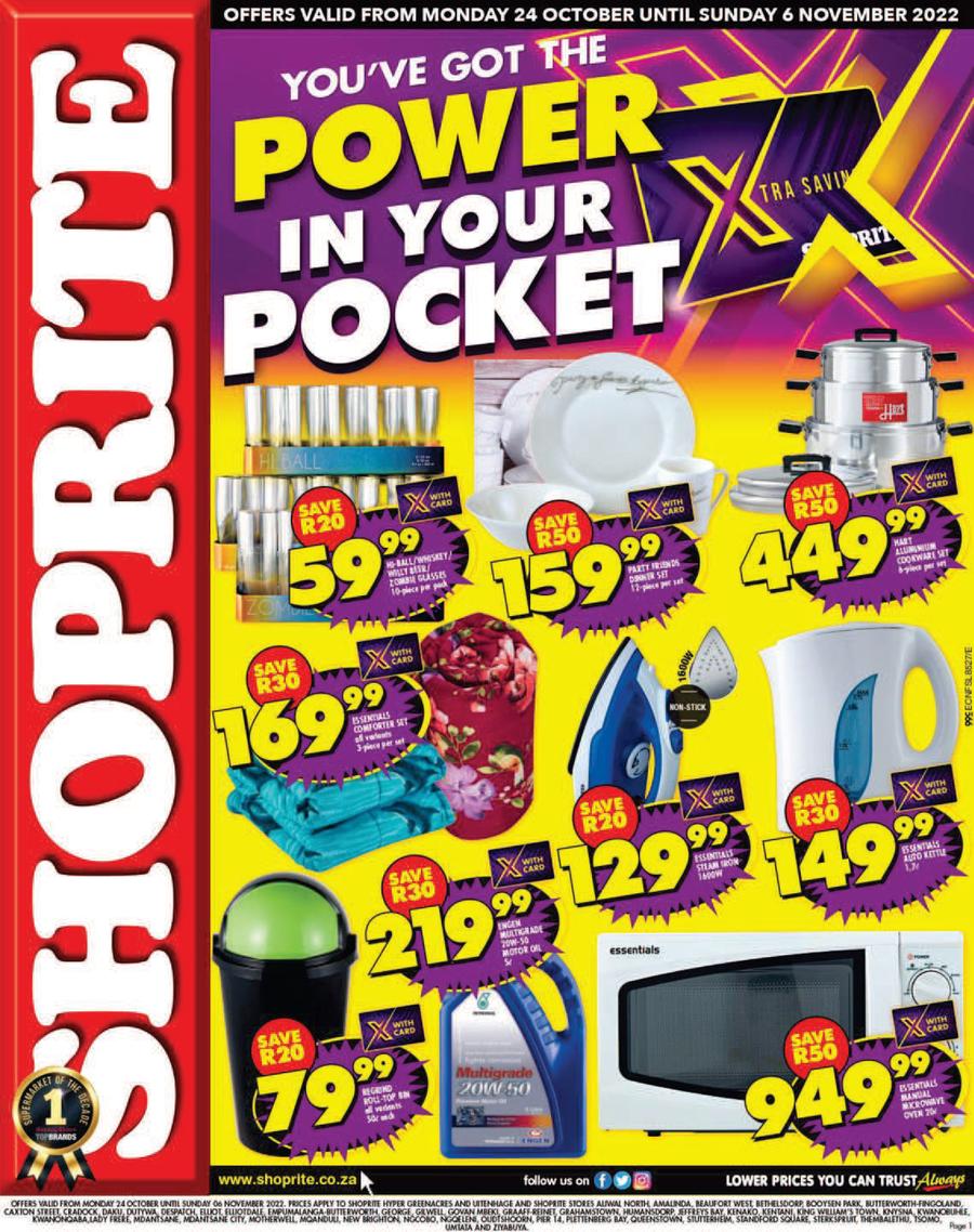 Shoprite Eastern Cape : Power In Your Pocket (24 October - 6 November ...