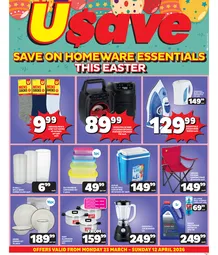 Usave Eastern Cape : Save On Homeware Essentials This Easter (23 March - 12 April 2026)