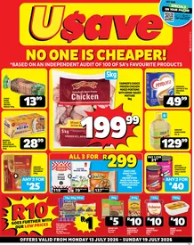Usave Eastern Cape : No One Is Cheaper (13 July - 19 July 2026)