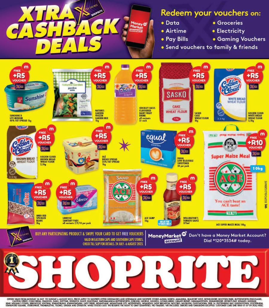 Shoprite Eastern Cape Xtra Cashback Deals (24 July 6 August 2023
