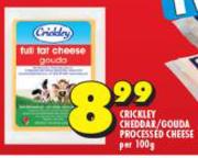 Crickley Cheddar/Gouda Processed Cheese-Per 100g