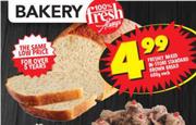 Freshly Baked In Store Standard Brown Bread-600g Each
