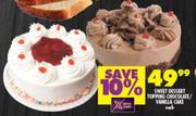 Sweet Desert Topping Chocolate/Vanilla Cake-Each