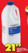 Crystal Valley Fresh Full Cream Milk-2Ltr
