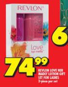 Revlon Love Her Madly Lotion Gift Set For Ladies (3 Piece)-Per Set