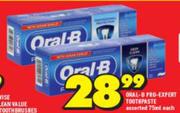 Orla-B Pro-Expert Toothpaste Assorted-75ml Each