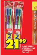 Colgate Double Action Value Pack Toothbrushes-2 Per Pack