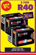 Kotex Ultra Thin Sanitary Pads-2 x 7/8/10's Pack