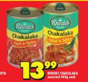 Rhodes Chakalaka-400g Each